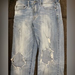 Men’s American Eagle Jeans. Holes in knees, more worn. 30 in waist 30 in length.
